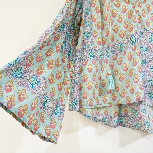 Anthropologie Lilka Sweetest Dreams Bell Sleeve Top Size Medium - Picture 6 of 9